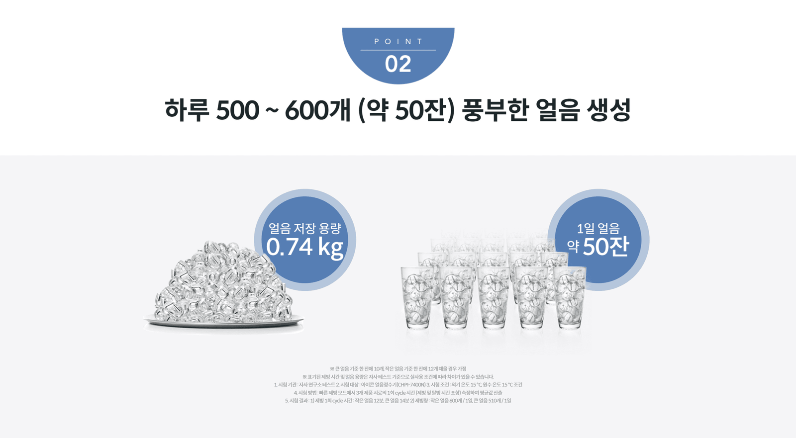 코웨이 신형 카운터탑 얼음정수기 - 듀얼 슬림 냉각 얼음정수기 (CHPI-7520L) 얼음 생성 및 저장 용량 - 미중부 지역 담당 렌탈 판매처