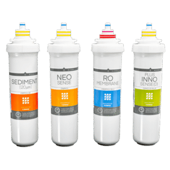코웨이 일체형 언더싱크 정수기 내에 포함된 필터 종류 | 세디먼트, 네오, 역삼투압, 플러스 이노센스 필터